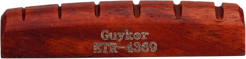 guyker 43mm Guitar Bone Nut - Red Pre-Slotted Bone Nuts for 6 String LP Les Paul Style Electric Guitar Replacement Parts Accessories 43mm*6mm*9mm (2 Pieces), ETR4369 - Image 3